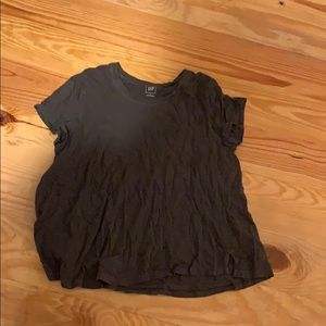 Washed black basic tee